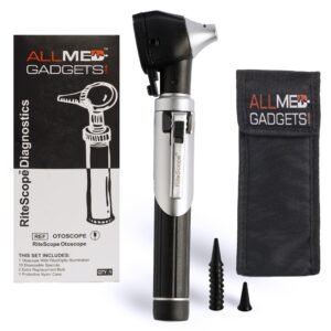 RiteScope Otoscope - Ear Scope with Light, Ear Infection Detector, Pocket Size, in Black Color